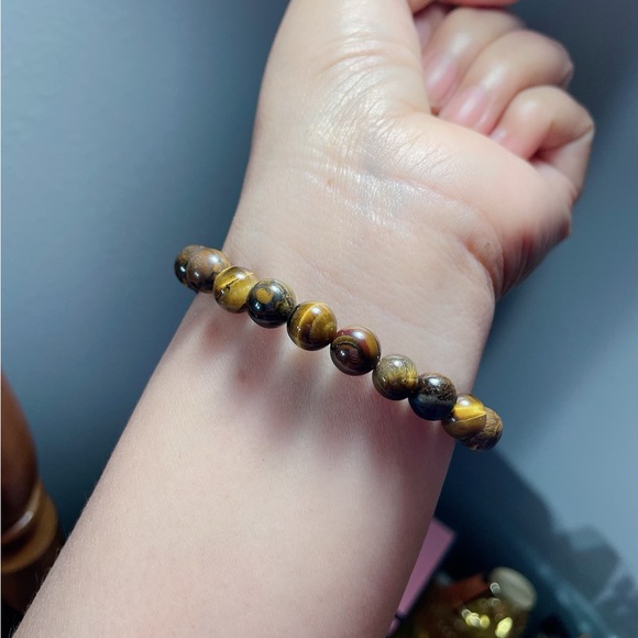 Natural Stone Tiger’s Eye Crystal Healing Bracelets 8mm - Picture 3 of 3